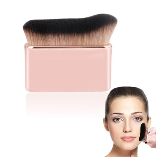 TYVOM Tanning Brush, Rose Gold, Soft Synthetic Bristles, Oval Makeup Brush, For Face, Body & Leg, Tan & All Skin Tones, 3PCS