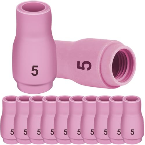 EATBALE Torcia di saldatura ugello in allumina per TIG tazze di ceramica # 5 13N09 ID5/16 (D8.0 x 30mm) Fit PTA SR DB WP 9 17 18 20 25 26 Accessori per pistola saldatrice (12 pezzi)