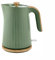 New Modern Green & Wood Effect Scandi Textured Fast Boil Kettle GTK201G 1.7L Kitchen Appliance 3000W - D78