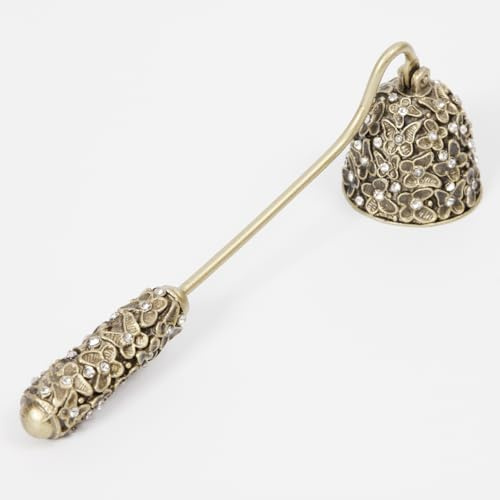 thewense Kerzenlöscher aus Metall, Blumen-Kerzenlöscher mit langem Griff, Wachslöscher zum Glühen über Kerzenflamme, dekorativer Dochtlöscher ist perfekt für Kerzenliebhaber als Geschenke (schwarzer