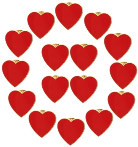 PRETYZOOM Broche Cœur Avec Bord Doré Petit Modèle 1.7 Pouces Accessoire Fantaisie Pour Saint-Valentin Mariage Décoration Vêtements Sac À Dos Élégante