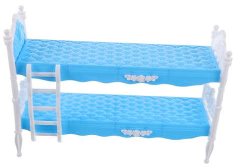 QUMIIRITY Lit Superposé pour Poupées Accessoire De Jeu pour Filles Mobilier Miniature pour Maison De Poupées pour Anniversaires Et Occasions Spéciales