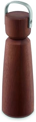 Sur La Table Core Large Manual Salt or Pepper Mill, Brushed Nickel Handle, Easy Grind Mechanism, Ceramic Grinder, 45.7ml Capacity, Walnut Colour, SLT847113