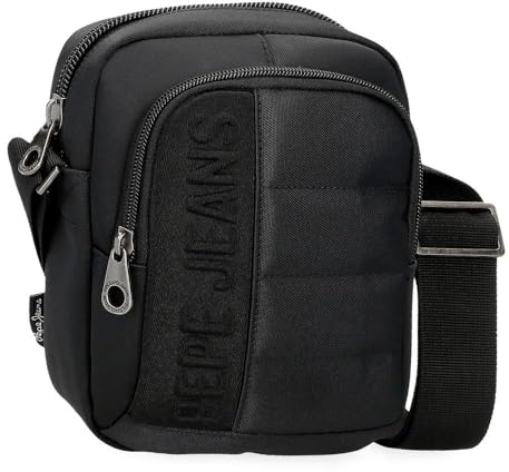 Pepe Jeans Ancor Bandolera Pequeña Negro 15x19,5x6 cms Poliéster 1,76L by Joumma Bags