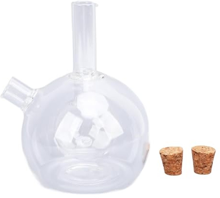 HEEPDD Oil Vinegar Dispenser, Practical Versatile Olive Oil and Vinegar Dispenser 2 in 1 Glass Double Pourer Spout Oil and Vinegar Cruet Bottle Container for Kitchen Cooking (2)