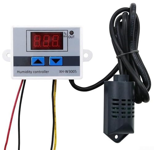 12V/24V/220V Digital Humidity Controller Switch with Hygrometer Sensor for Accurate Humidity Control (12V)