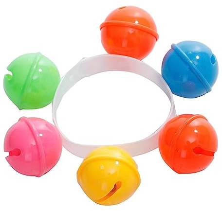 Mikinona 12stücke Kunststoff Armbandglocke Babyrassel Handgelenkband Rasselspielzeug Kinderrassel Armbandrassel