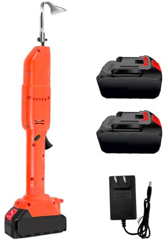 Gartenfräse, Kultivator Hacke mit Wiederaufladbarem 21V Lithium-Akku 2500 U/min Elektrisch Gartenkralle mit Doppelschalter Gartengeräte mit 30 mm Arbeitstiefe zum Lockern des Bodens und Unkrautjäten