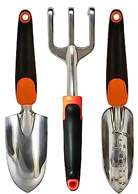 Garden Tool Set - Three Piece Aluminum Alloy Gardening Tools for Men - Includes Toolbox