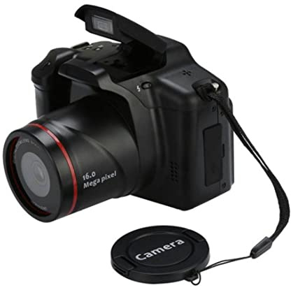 HoveeLuty Fotocamera digitale SLR 1080p Videocamera digitale palmare Fotocamera digitale zoom 16X con schermo da 2,4 pollici per fotografia Vlogging Nero