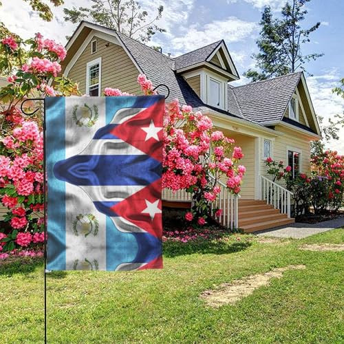 Bandiera cubana guatemalteca, Cuba, bifacciale, 28x40 pollici, decorazione per esterni