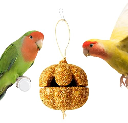 Generico Trattamenti per Uccelli,per Animali Snack Giocattolo Masticabile per Pappagalli - Giocattolo da Masticare Naturale A Forma di | per Inseparabile Conuro Canarino Coniglio Cavia Cincillà