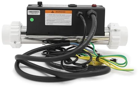 YXZKJZJ 1-3KW Electric Swimming Pool Heat Pump Thermostat Electric Heating Equipment For Bathtubs, SPA Efficient Heating(2KW)