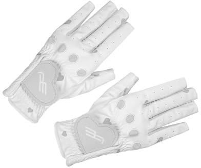 lopituwe Guanti da golf da donna eleganti e regolabili con pelle PU traspirante che assorbe il sudore. I fori multipli senza dita rendono questi guanti più traspiranti, Grigio, Digitare 22