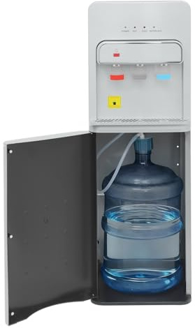Dispensador de agua de pie de 550W, dispensador de agua eléctrico con llenado por el suelo, doble función frío-calor, dispensador de agua caliente, 3 salidas de agua, 5 galones, para casa, oficina