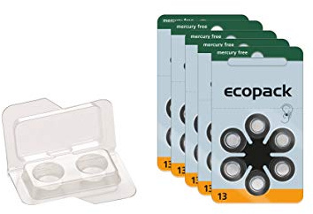 30er Pack kompatibel Varta Ecopack Typ 13 Hörgerätebatterien Zinc Air PR48 ZL2 - Quecksilberfrei und langlebig