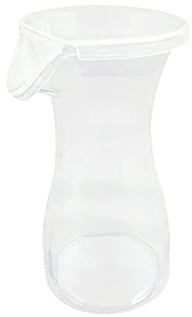 G.E.T. BW-1025-PC-CL-EC Plastic Juice/Beverage Decanter Jars with Lids, 8 oz, Clear (Set of 4)