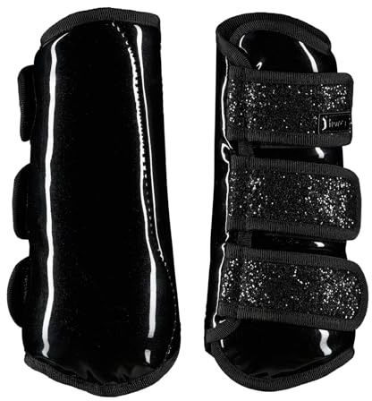 HORZE Glitzer-Gamaschen, Schwarz, P