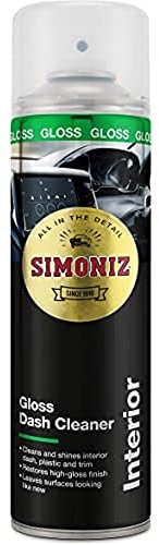 SIMONIZ Gloss Dashboard Cleaner, Professional Car Interior Cleaner Spray With Anti-Static Formula, Essential Car-Cleaning Products To Restore Car Interior, Reduce Dirt & Dust, Citrus Fragrance, 500ml