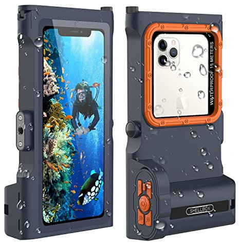 ShellBox wasserdichte Schutzhülle für Smartphone, Bluetooth, IPX8, wasserdicht, für iPhone 13, 12, 11 Pro Max, Samsung, Huawei, Google OnePlus Xiaomi Redmi Motorola LG