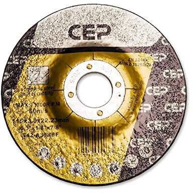 CEP Dischi da Sbavo Ferro, metallo e INOX Smerigliatrice angolare 115X3X22.30 Conf. da 50 pezzi
