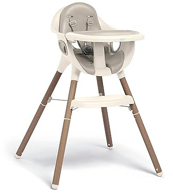 Mamas & Papas Juice Highchair, Adaptable, Easy Clean Design, Lightweight and Portable, Croissant