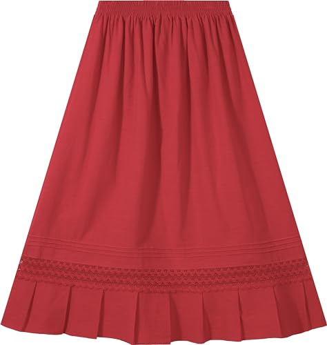 YZXDORWJ Mexican Skirt for Women Fiesta Theme Party Skirt Maxi Lace Traditional Dannce Dress Cinco de Mayo Skirt (XXXL, 64R)