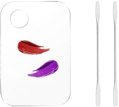 2 Pièces Palettes de Maquillage Cosmétique, Palette Cosmétiqu de Fond de Teint, Palette de Mélange de Maquillage, Palette de Fond de Teint, avec 2 Bâtons de Palette, pour Maquillage/Nail Art