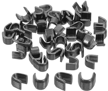 QUARKZMAN 40 Stück Reißverschluss Stopper Schieberhalter #8#10 U Form Stopper Reissverschluss Zipper Ersatz für Taschen Mäntel Jacken Geschlossene Zipper, metallisch schwarz (20 Stück)
