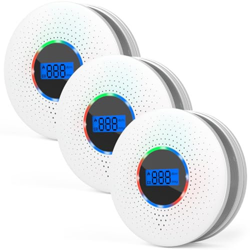 Wireless Interlinked Smoke Alarm with 10 Year Battery Life, EN14604, CE Certified, Interconnected Fire Alarm, Low-Battery Alert.5 Pack