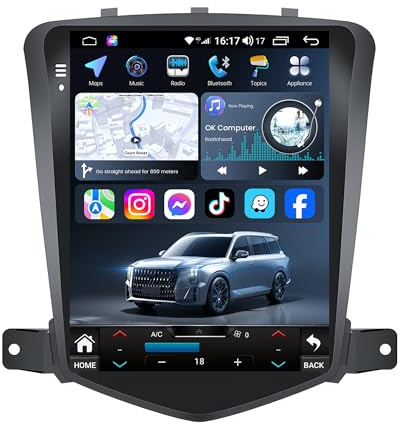Car Stereo Radio for Chevy Cruze 2009-2015: 5G WiFi 10.4 inch IPS Touchscreen Wireless CarPlay Andriod Auto Bluetooth FM GPS Navigation 1080P Backup Camera Steering Wheel Control