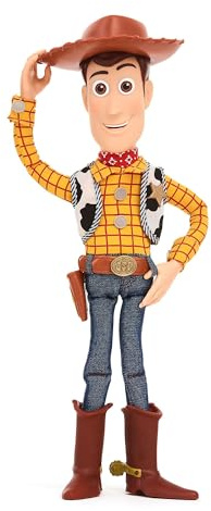 Disney Store Official Action Figure interattiva parlante di Woody, Toy Story, 39 cm, Pupazzo di Cowboy con Un repertorio di 15 Frasi in Inglese, interagisce con Altri Personaggi, dai 3 Anni in su