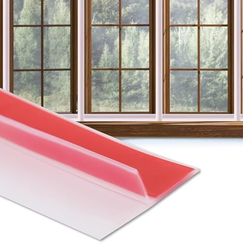 DINGLIAN 2026 New Upgrade T-Shaped Clear Silicone Seal Strip for Doors Windows and Shower Glass Gaps, Shower Glass Door Seal Strip, Door Draft Stopper, Weather Stripping Window Seal, 1.37IN x 20FT