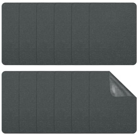 PATIKIL Bügelflicken 95x125 mm, 12er-Pack Stoffreparaturflicken aus Baumwolle zum Aufbügeln für Kleidungsreparatur und Dekoration, Dunkelgrau