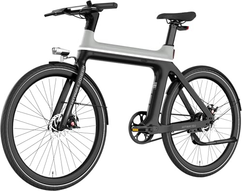 HITWAY Bicicleta Eléctrica, 700 * 40C E Bike, Motor 250W, Batería Samsung 345,6Wh, 60-70 km, GPS Antirrobo 4G–Frenos Disco Hidráulicos Bicicleta eléctrica Urbana para Adultos Unisex