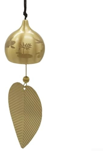 Eawfgtuw Carillon éolien serein profond : cloche de chapelle en cuivre pour décoration intérieure et extérieure, carillon mélodique résistant aux intempéries, accent élégant pour la maison (D)