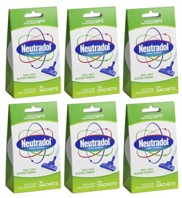 Neutradol Vac Sacs Vacuum Deodoriser, Multipack of 6 x 3 Vac Sacs