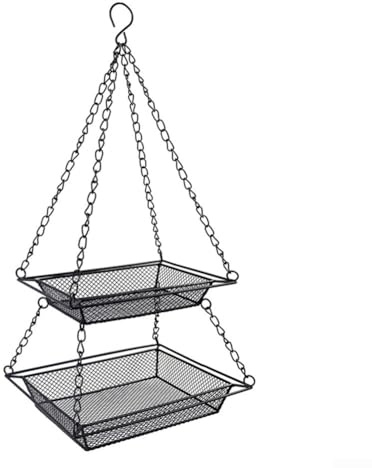 Yuanpgky Vogelfutterstation zum Aufhängen aus Edelstahl für Balkon - Outdoor Garten Vogelfutterstation, große Kapazität, Eichhörnchenresistentes Design, für einfaches Aufhängen und Reinigen, Schwarz(A