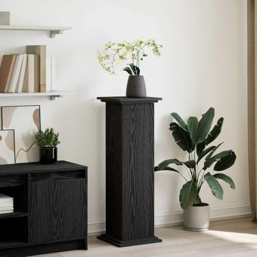 Frdhee Wohnzimmer Deko Zimmerpflanzenständer,Displaysständer Schwarze Eiche 31 x 30 x 90 cm Holzwerkstoff,Pflanztisch für Balkon Wohnzimmer Blumentopf