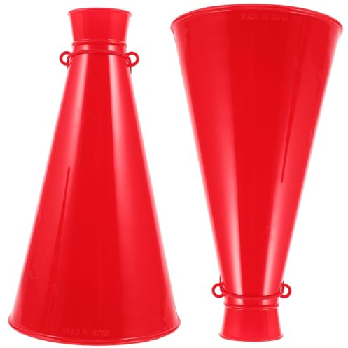 Kichvoe Megafono Giocattolo in Plastica 2 Pezzi, Corno da Tifo Portatile per Eventi Sportivi e Feste, Rumorista per Calcio Design Leggero e Resistente, Accessorio per Supporto Tifoseria