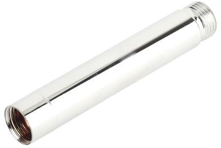 Dusche Verlängerungsrohr, Fydun 4inch 201 Rund Edelstahl Dusch Verlängerungsrundrohr mit Verchromung Duschkopf Extender für Badzubehör (Silber)