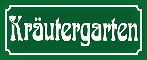 Schatzmix Blechschild Spruch Nostalgie Kräutergarten Garten Metallschild 27x10 cm tin Sign