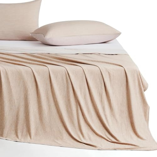 Elegear Manta de Enfriamiento 150×200 cm, Diseño de Material de Doble Cara, Fibra de Enfriamiento Japonesa ARC-Chill Q-MAX> 0,5, Calor del Cuerpo Absorbido, Manta de Cama, Sofá, Manta de Bebé, Beige