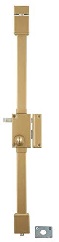 THIRARD - Serrure en applique Targa à tirage pour porte d'entrée, droite, 3 pts, cylindre Ø23mm, axe 45mm, or, 4 clés