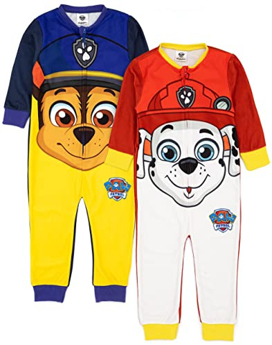 PAW PATROL Onesie 2 Pack Kinder Kleinkinder Chase Marshall alle in einem Pyjama