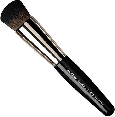 da Vinci, CLASSIC Buffer/Foundationpinsel, wellige Kunstfaser, gleichmäßiges Auftragen & Verblenden, Stipplingpinsel, vegan, Kunstfaser, Handmade in Germany, 1 Stück | Extrafeine, wellige Kunstfasern für Foundation und Mineralpuder – makelloses Finish und perfektes Verblenden.