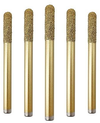 SHDIATOOL Diamond CNC Router Bits Ball Top Milling Bit Groove Cutter 8mm Shank for Engraving Slotting Carving Granite Marble Blustone Sandstone Diameter 8mm(Pack of 5)