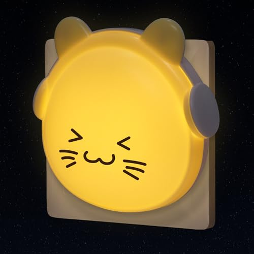 Annmore Luce Notturna Neonati Gatto da Presa Automatico | Sensore Crepuscolare, Lucina Notte, Camera da Letto Ragazza