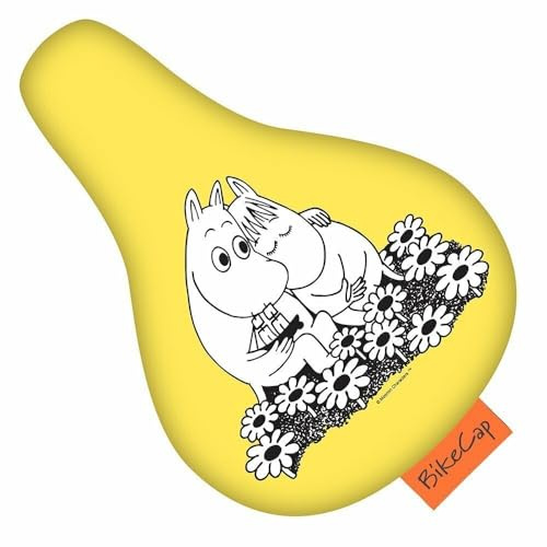 WESTCRAFT BikeCap Kids - Kinder Fahrradsitz-Bezug Sattelüberzug Regenschutz Fahrradsattel-Bezug Sattelbezüge mit Motiven/Mustern (Moomin in Love)