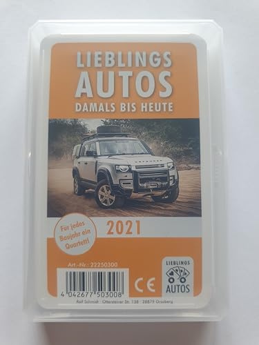 Lieblings Autos Auto Quartett 2021 Baujahr Geburtsjahr 5. Geburtstag Geschenk Spielkarten Neu